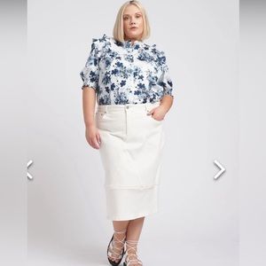 Universal Standard X Erdem denim skirt